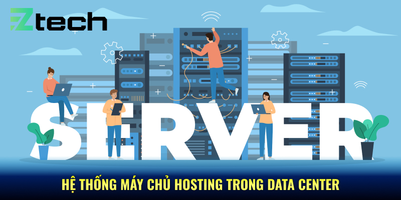 hệ thống máy chủ hosting trong data center