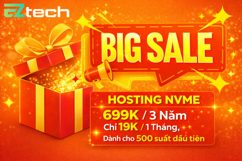 Hosting NVME giá rẻ khuyến mãi 699k/3 năm