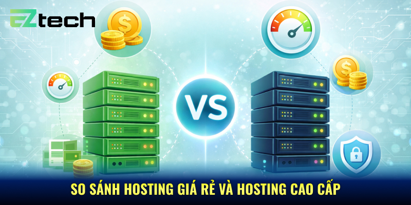 So sánh Hosting giá rẻ và Hosting cao cấp