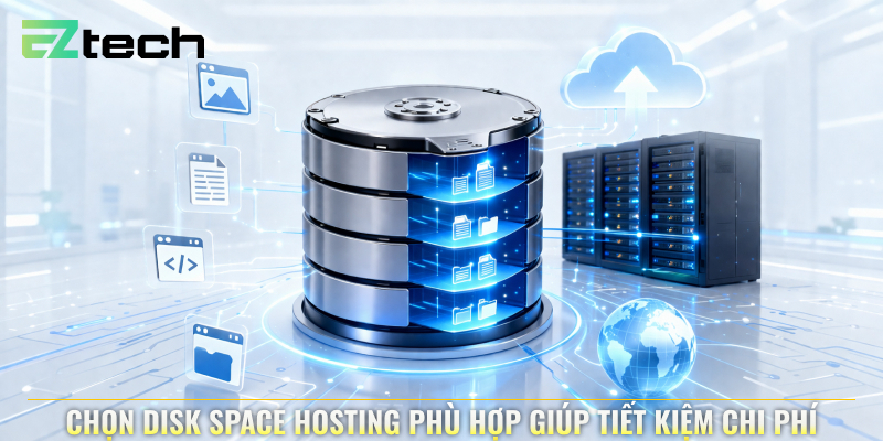 Chọn Disk space hosting phù hợp giúp tiết kiệm chi phí