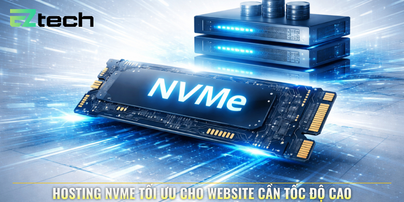 Hosting NVMe tối ưu cho website cần tốc độ cao