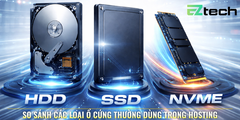 So sánh các Loại ổ cứng thường dùng trong hosting